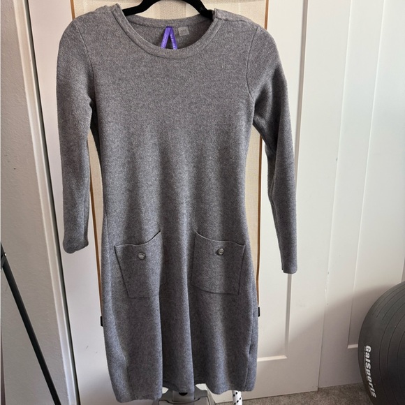 Seraphine Grey Knit Maternity Sweater Dress (Sz 2) - Picture 1 of 6